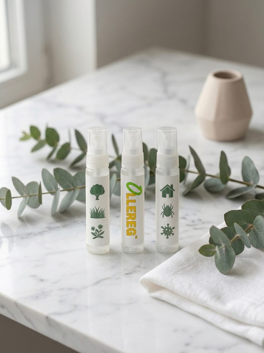 OLLEREG allergy relief spray bottles