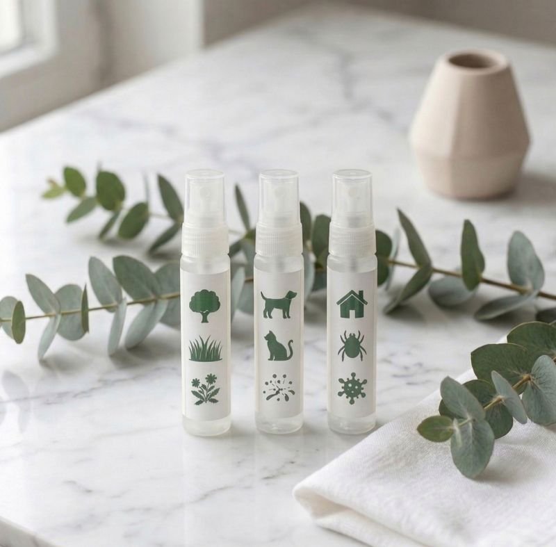 OLLEREG allergy relief spray bottles