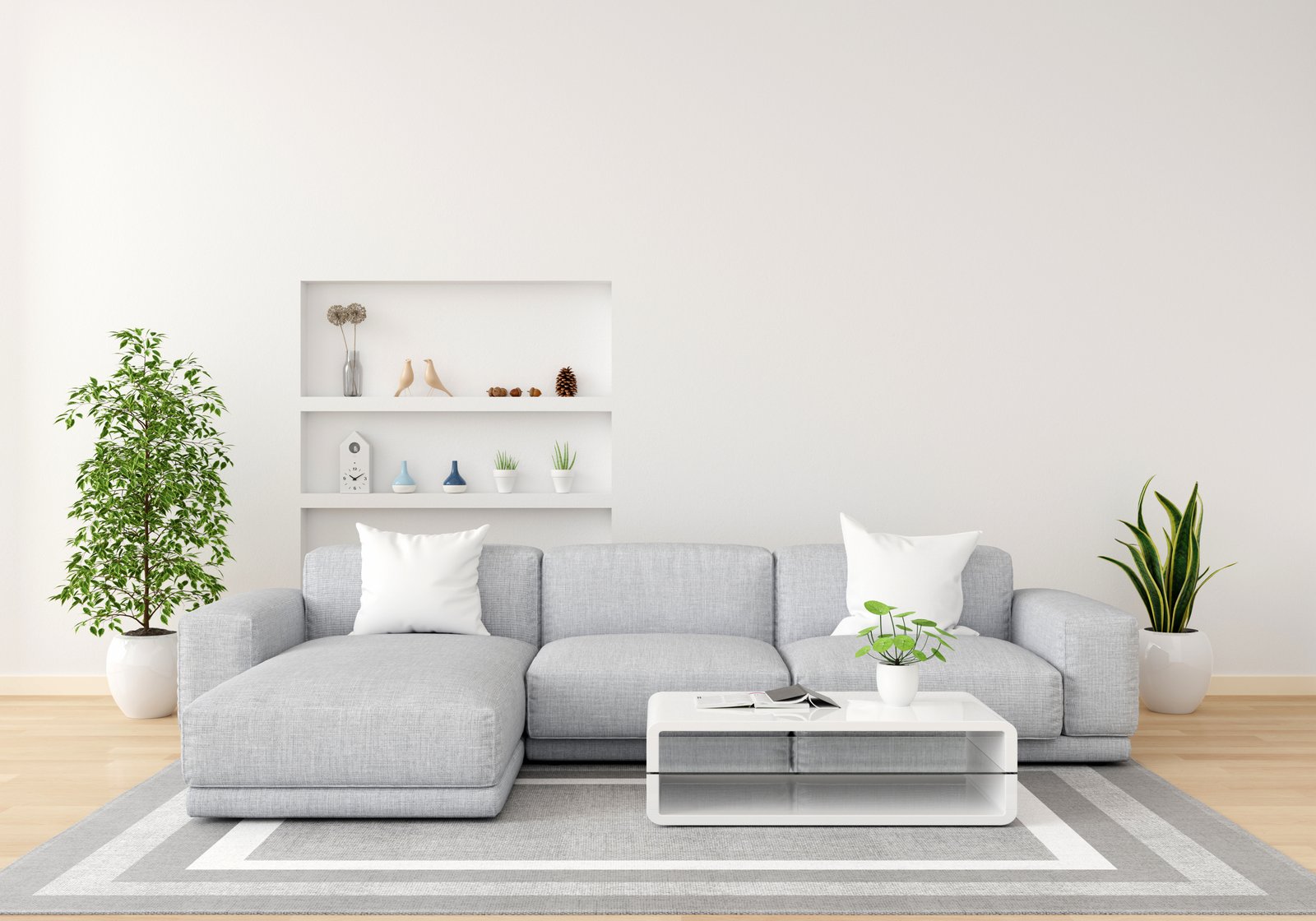 Living room with indoor allergens